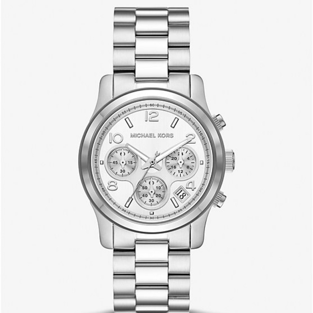 Michael Kors Silver Runway 38mm Watch